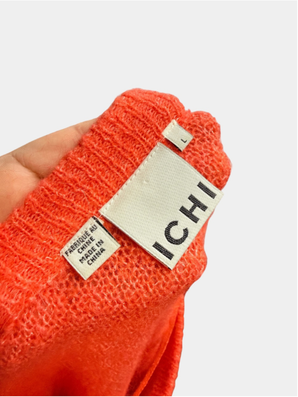 ICHI IKHAMARA Balloon Sleeves Loose Fit Knitted Sweater Lightweight, Sz L - Picture 10 of 12